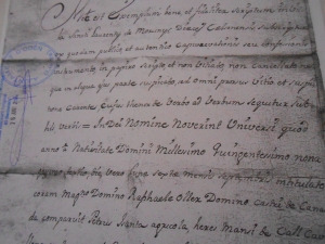 Document datat el 1593